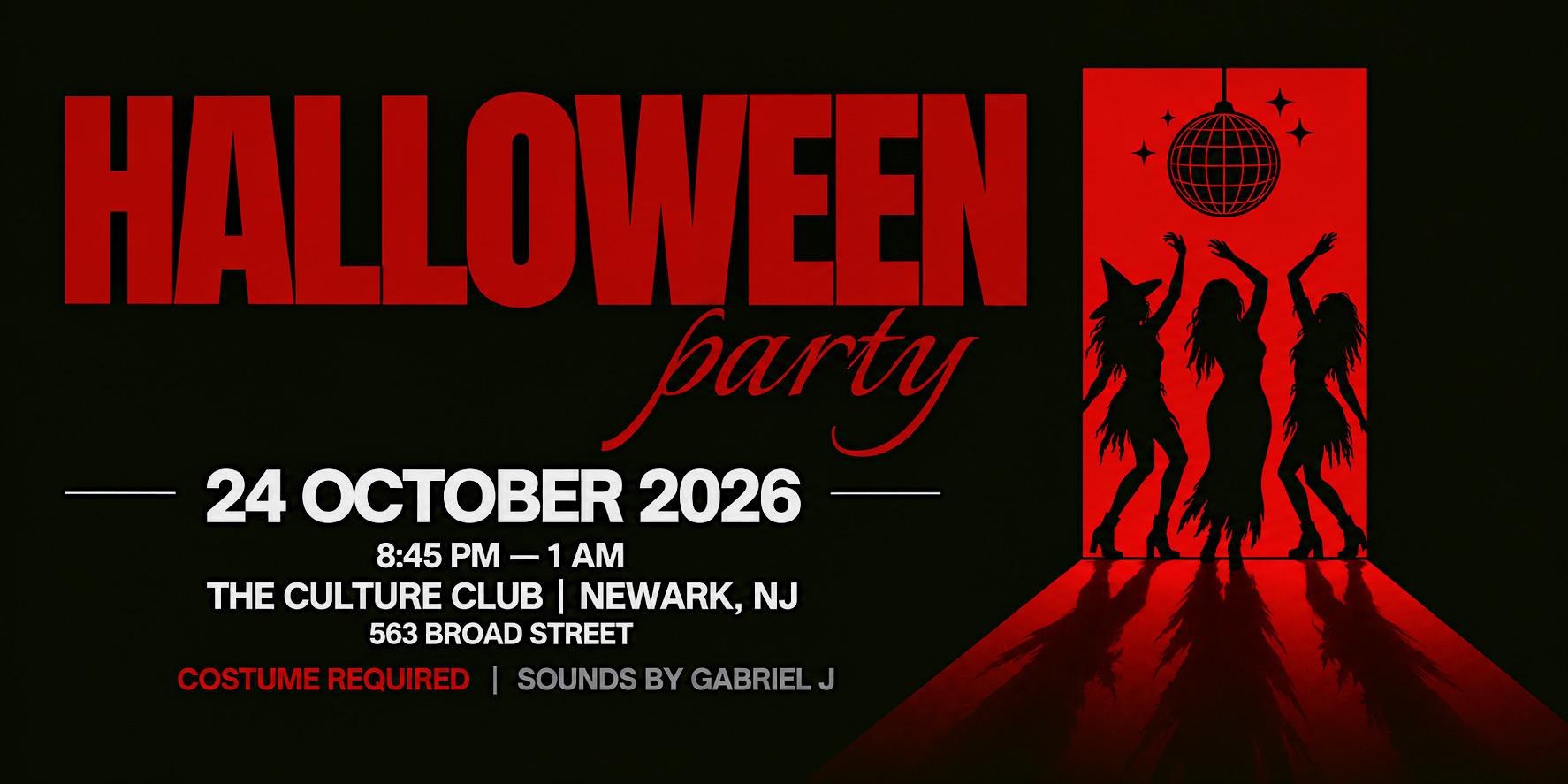 Halloween Party — Newark Culture Club, Newark · Sat Oct 24 · 8:45pm–1am · $20