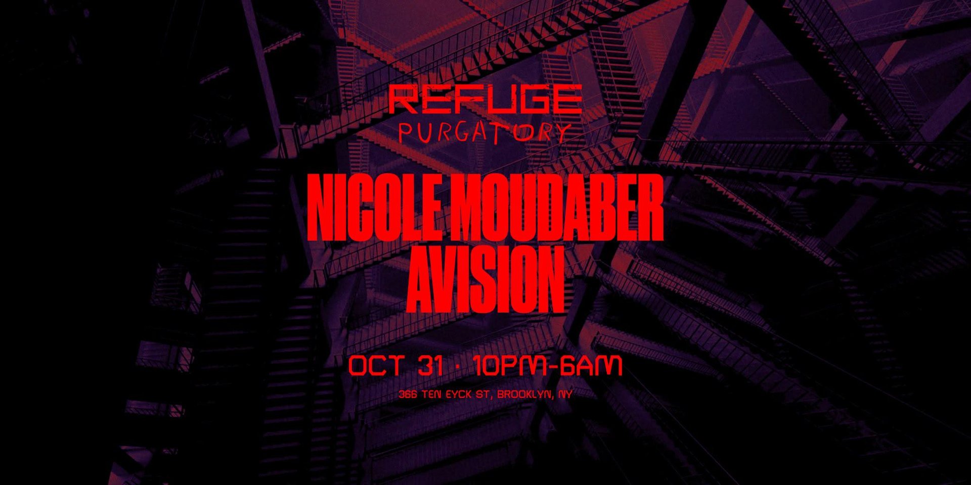 Purgatory: Nicole Moudaber — Refuge · Sat Oct 31 · 10pm · $60–$150 · 21+