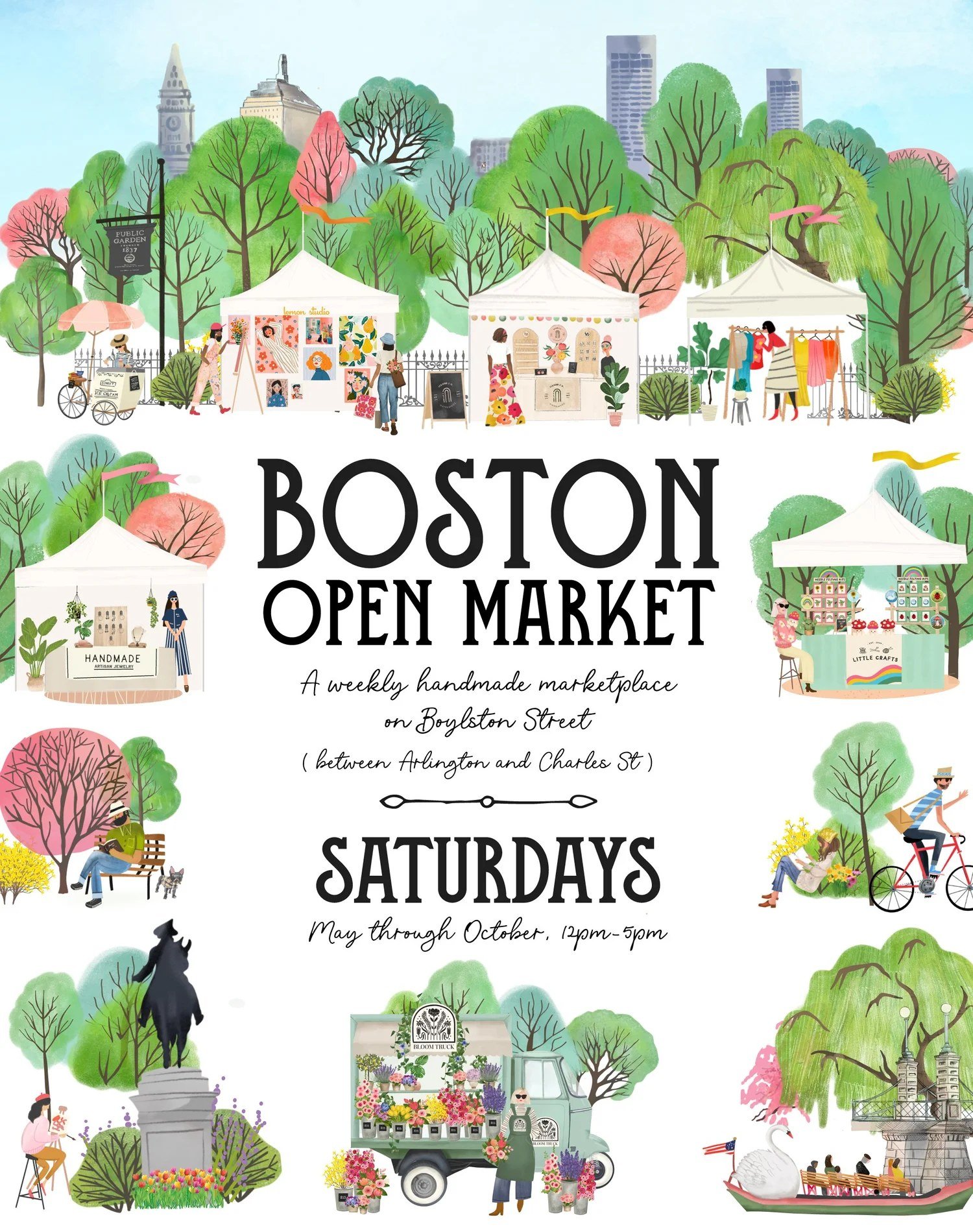 Boston Open Market — Boston Public Garden, Boston, MA · Sat, Oct 24 & Sat, Oct 31 · 12:00–5:00 PM · Free