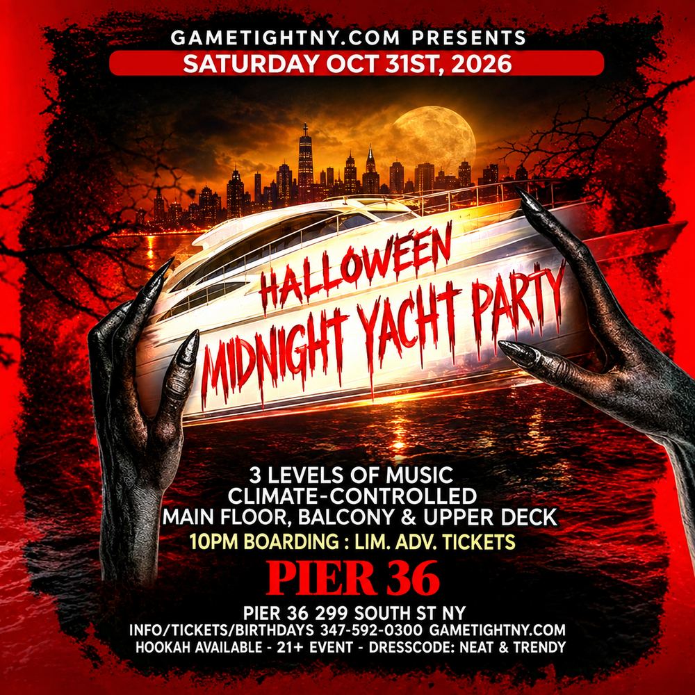 Halloween Midnight Yacht Party — Pier 36 · Sat Oct 31 · 10pm boarding · 21+