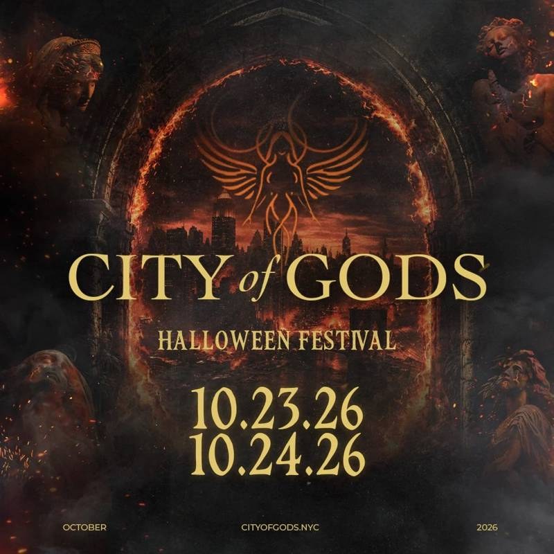 City of Gods Halloween Festival 2026 — Industry City · Oct 23+24 · 9pm · 21+