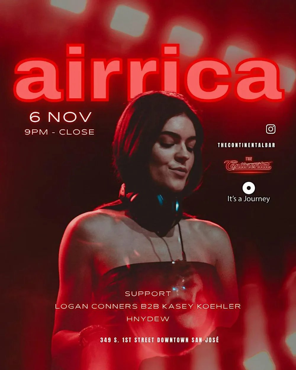 Airrica — The Continental San Jose · Fri Nov 6