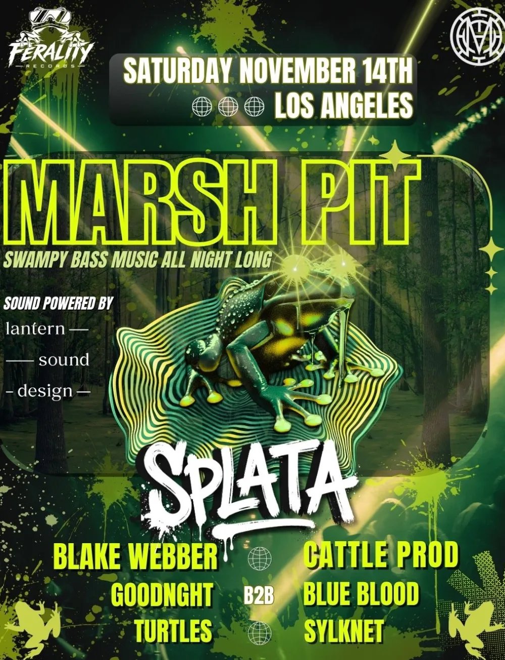 Marsh Pit: SPLATA, TURTLES, Blake Webber, Cattle Prod, Blue Blood, Sylknet, Goodnght — 6Degrees · Sat Nov 14