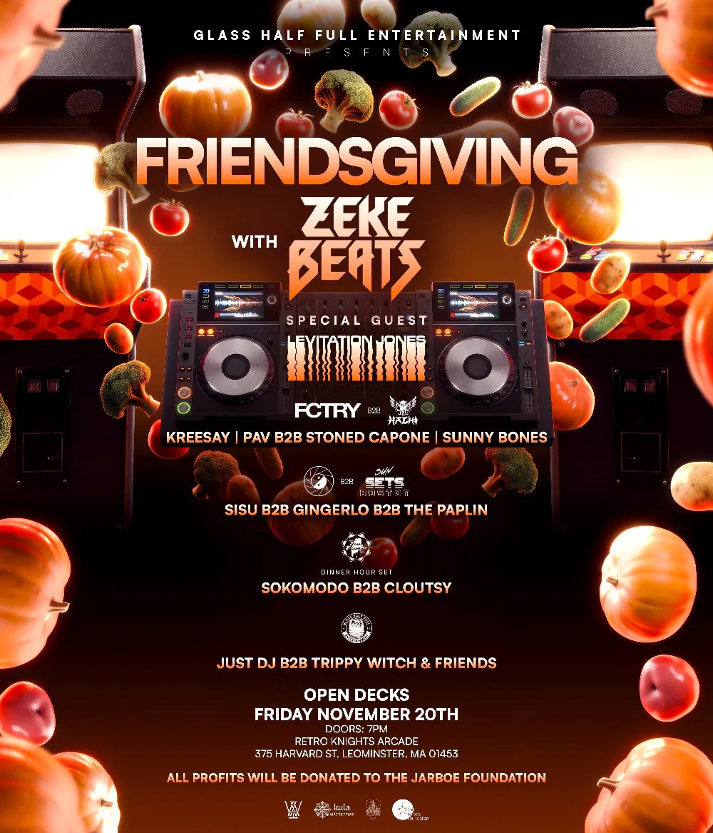 Friendsgiving With: ZEKE BEATS — Retro Knights Arcade · Fri Nov 20
