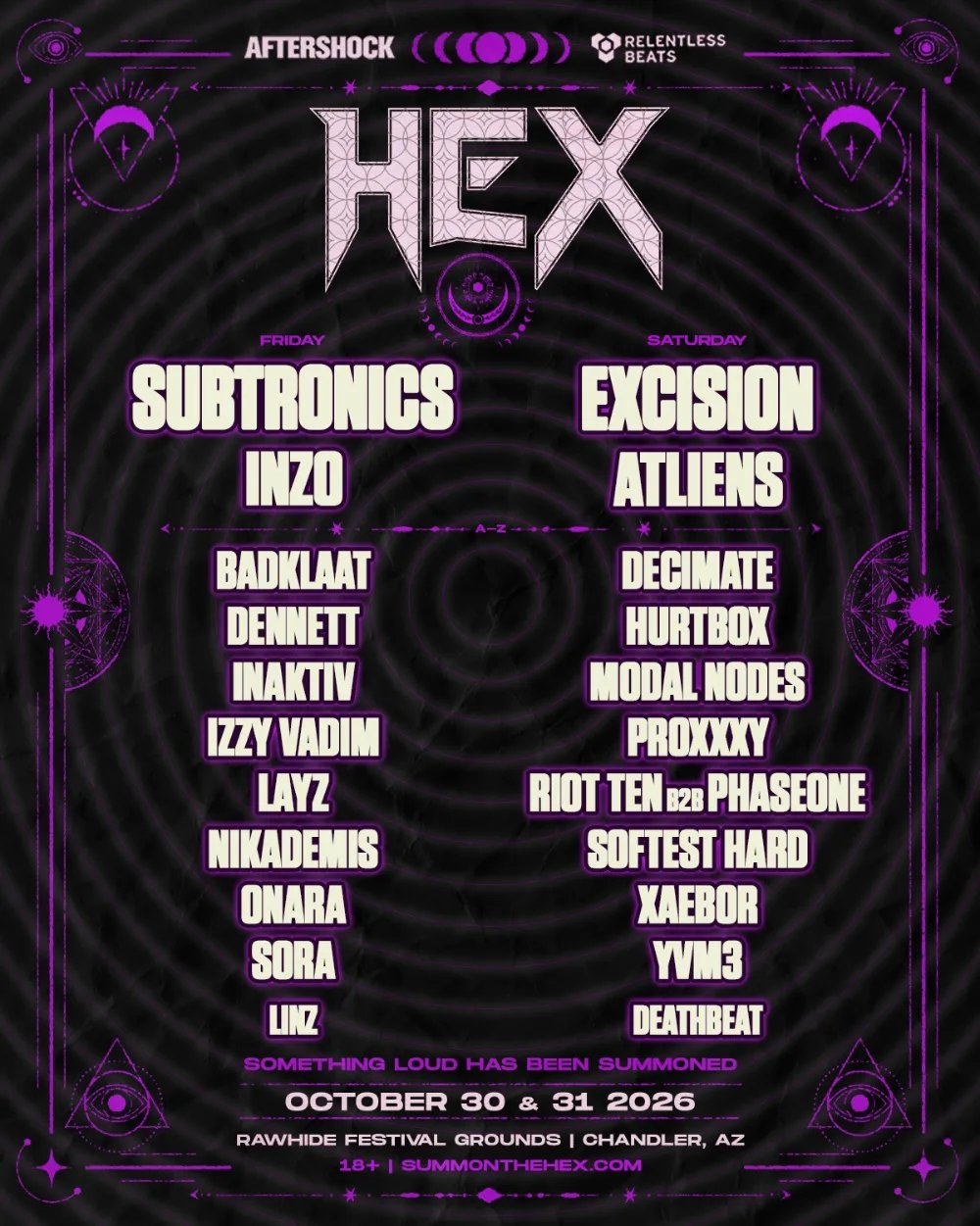 HEX — Rawhide Festival Grounds · Fri Oct 30–31