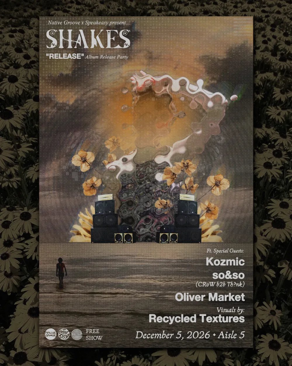 Shakes, Kozmic, So & So, Oliver Market — Aisle 5 · Sat Dec 5