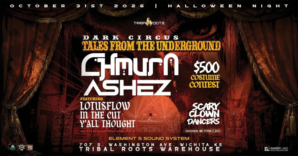 TRIBAL ROOTS BIG HALLOWEEN BASH — Tribal Roots Warehouse · Sat Oct 31