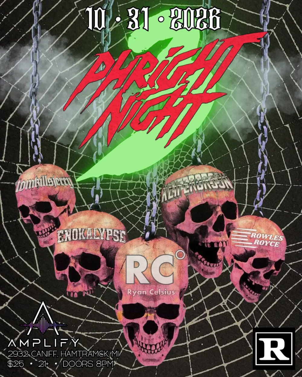 Ryan Celsius, Enokalypse, Keifergr33n, Tomkillsjerry — Amplify · Sat Oct 31