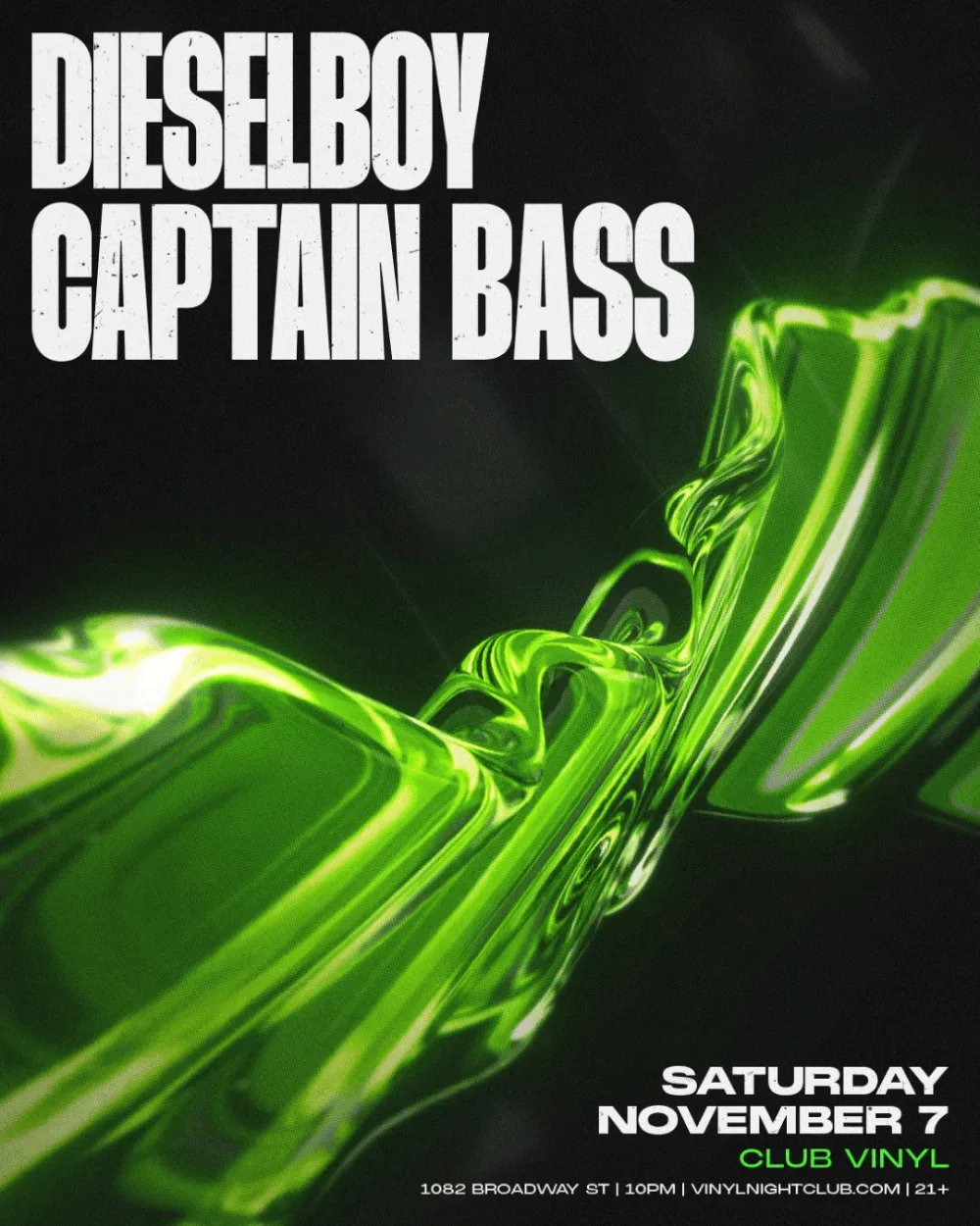 Dieselboy, Captain Bass — Club Vinyl · Sat Nov 7