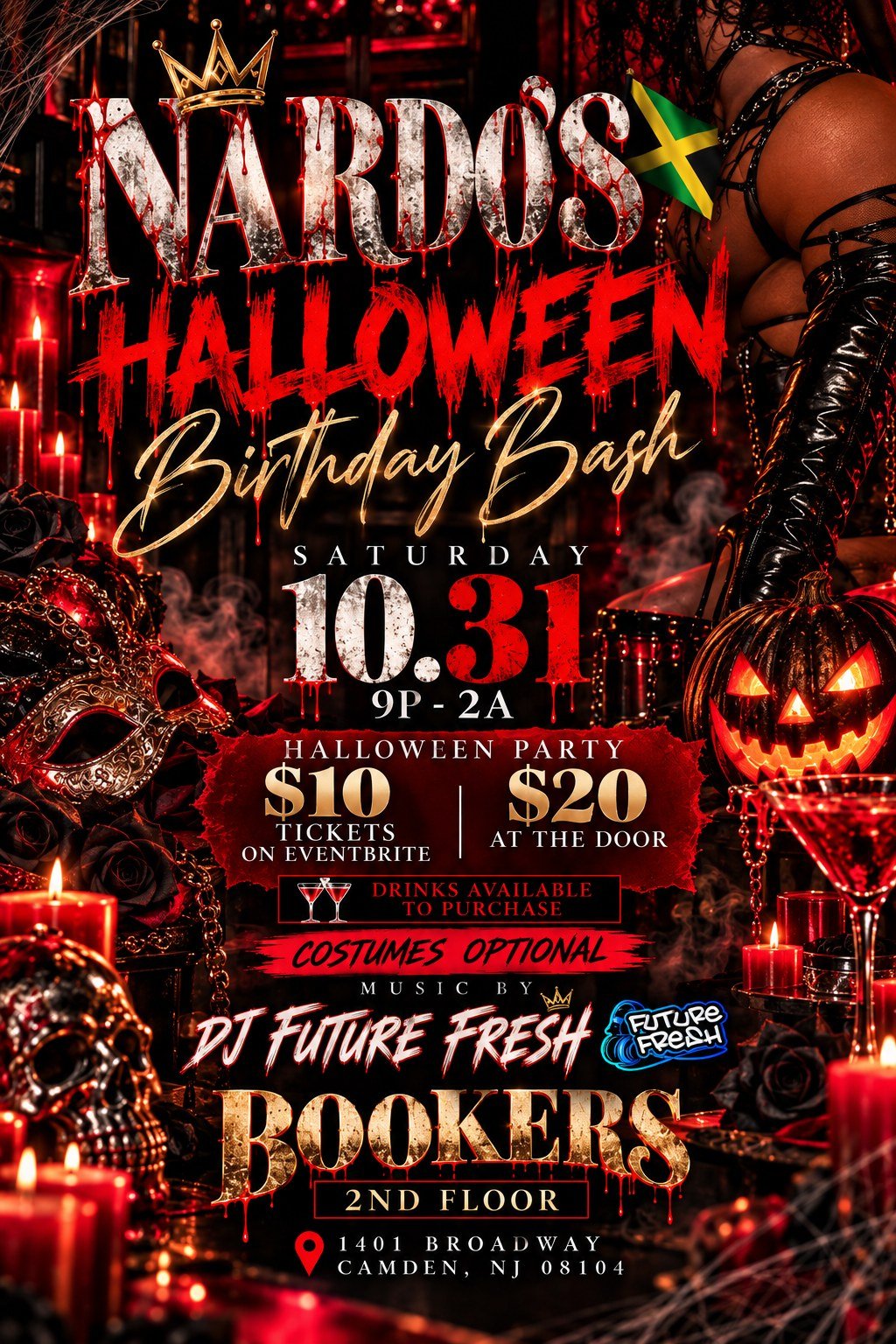 Nardo's Halloween Birthday Bash — Booker's, Camden · Sat Oct 31 · 9pm–2am · 21+