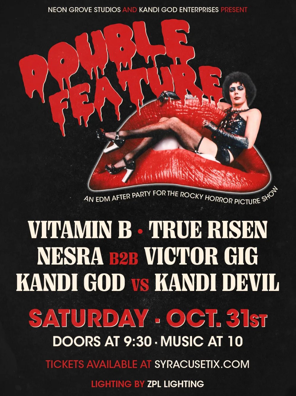 Double Feature (Rocky Horror Afterparty) — Sharkey's Event Center · Sat Oct 31