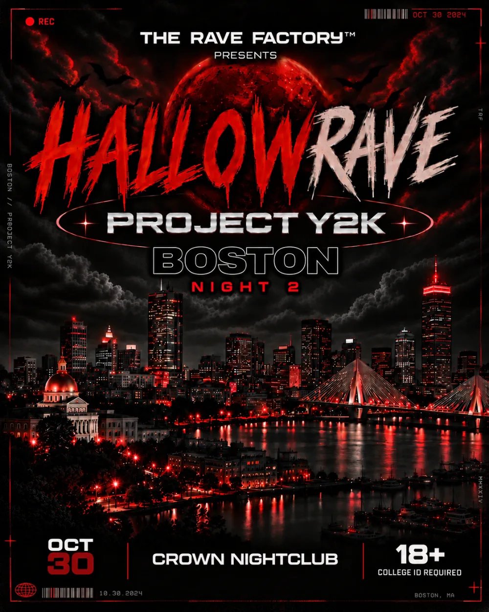 🎃 Hallowrave Boston - Project Y2K 🎃 — Crown Boston · Fri Oct 30