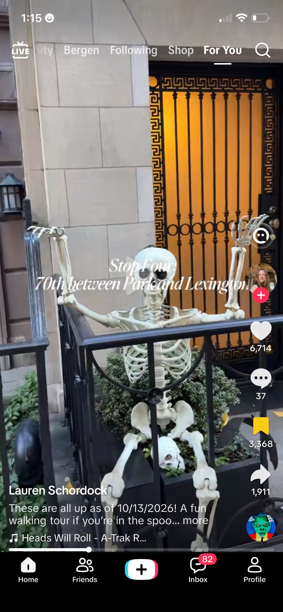 UES Halloween Tour Stop Four — E 70th St between Park and Lexington