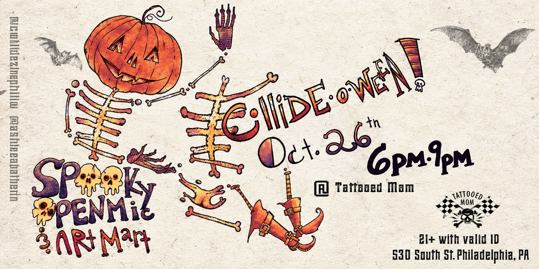 Collide-o-Ween Art Market — Tattooed Mom, Philadelphia · Mon Oct 26 · 6–9pm · FREE