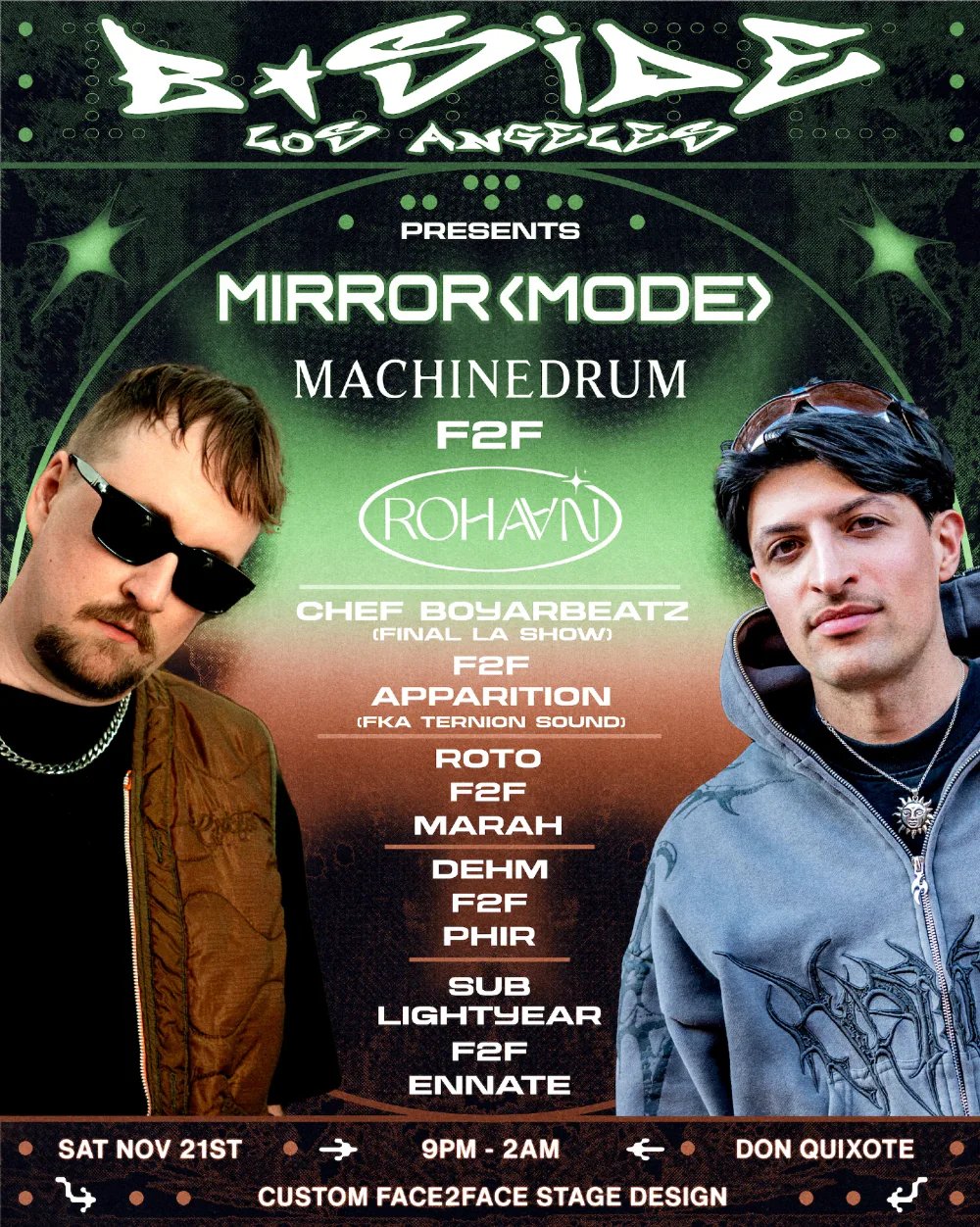BSideLA Presents - FACE 2 FACE 002: Machinedrum, Rohaan, Chef Boyarbeatz + more — Don Quixote · Sat Nov 21