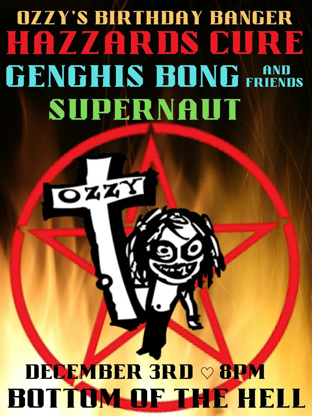 Genghis Bong, Supernaut — Bottom Of The Hill · Thu Dec 3