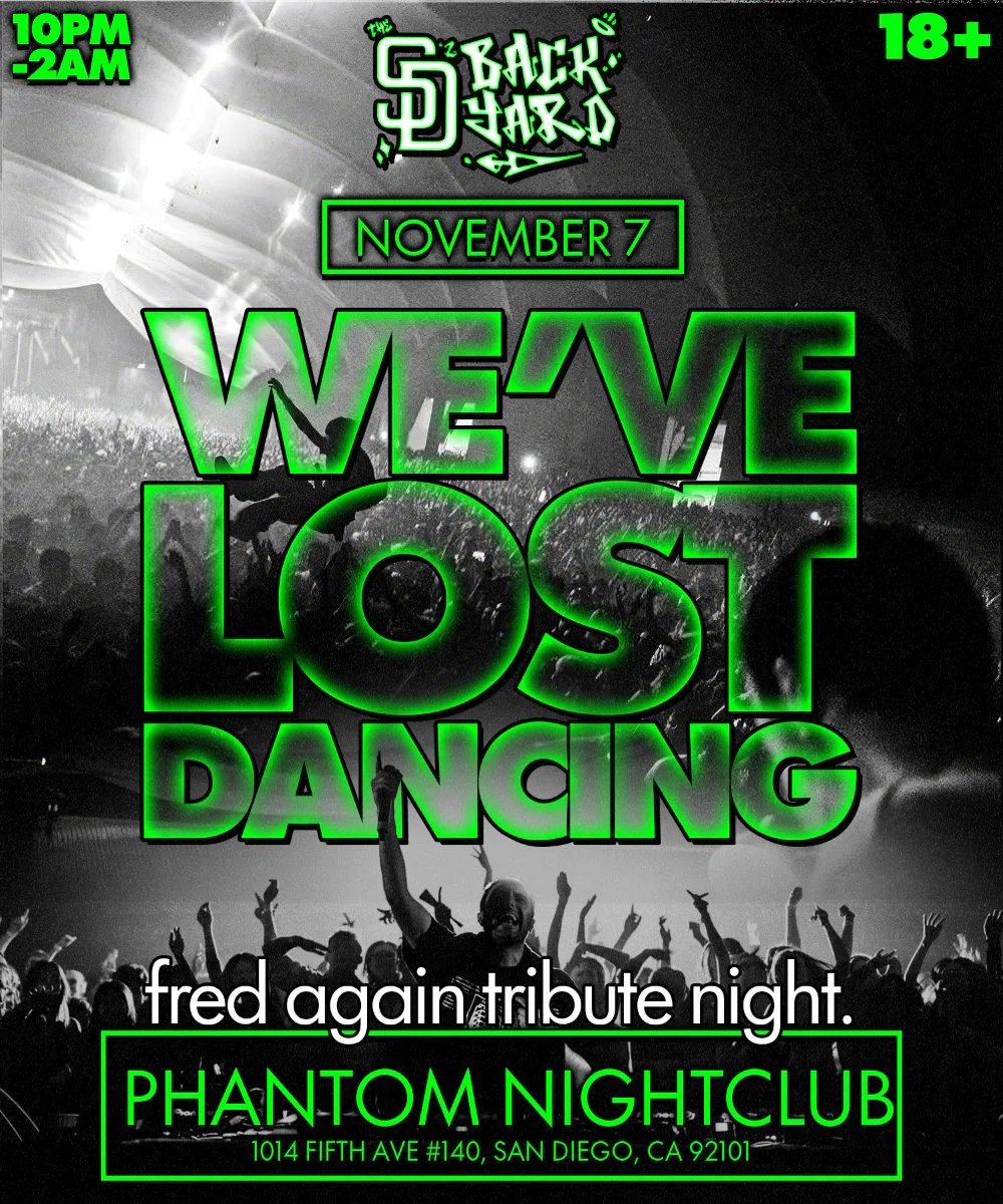 WE'VE LOST DANCING — Phantom Nightclub · Sat Nov 7