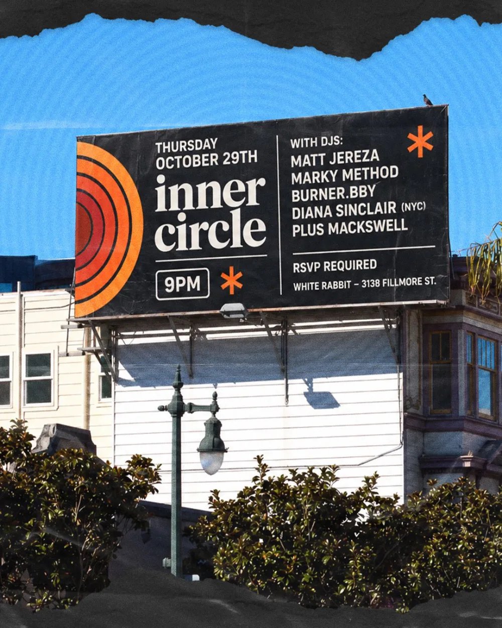 Inner Circle: Matt Jereza, Marky Method, burner.bby, Diana Sinclair, Mackswell — White Rabbit SF · Thu Oct 29