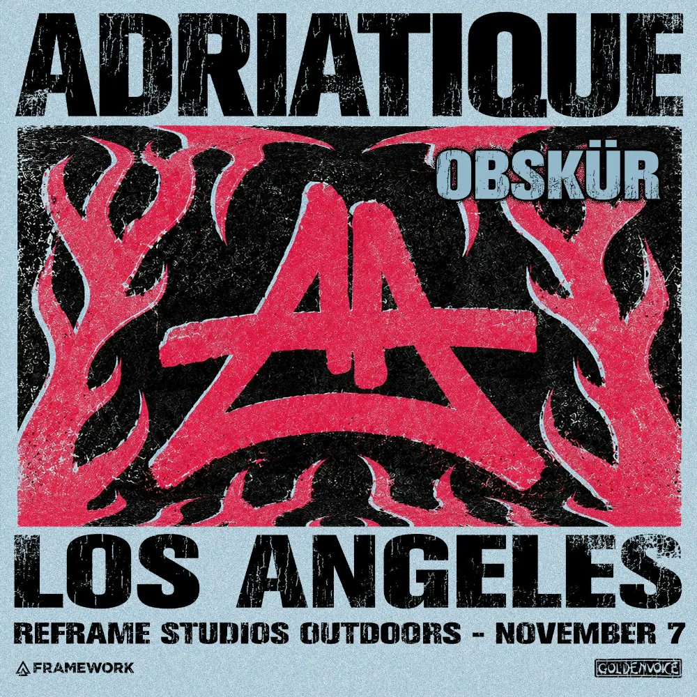 Adriatique, Obskür — Reframe Studios Outdoors · Sat Nov 7