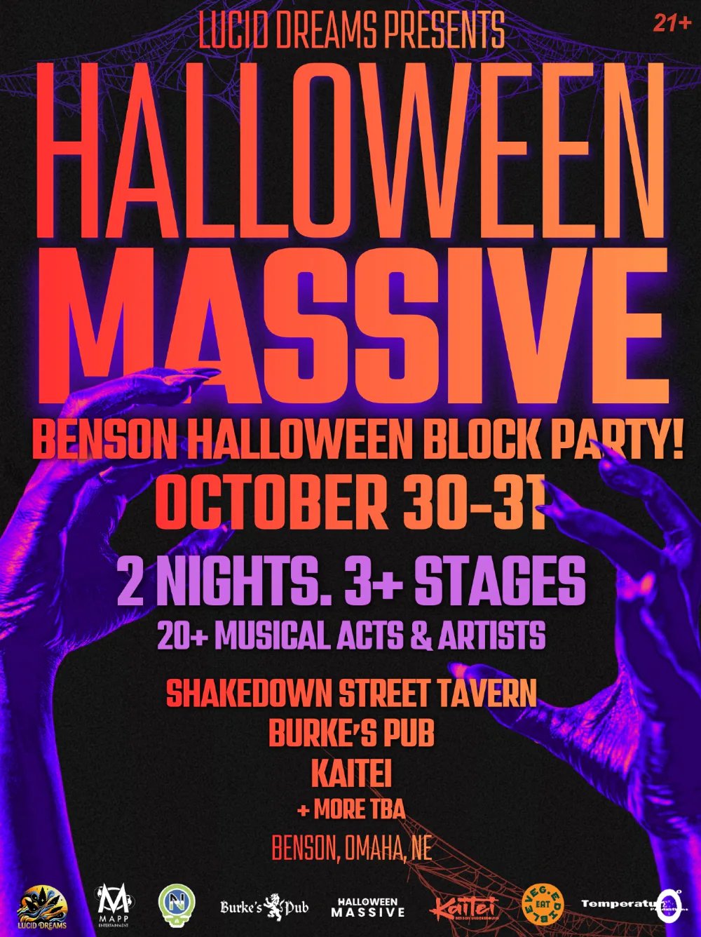 Halloween Massive: Hyddin, meteorik, & More — Shakedown Street Tavern · Sat Oct 31