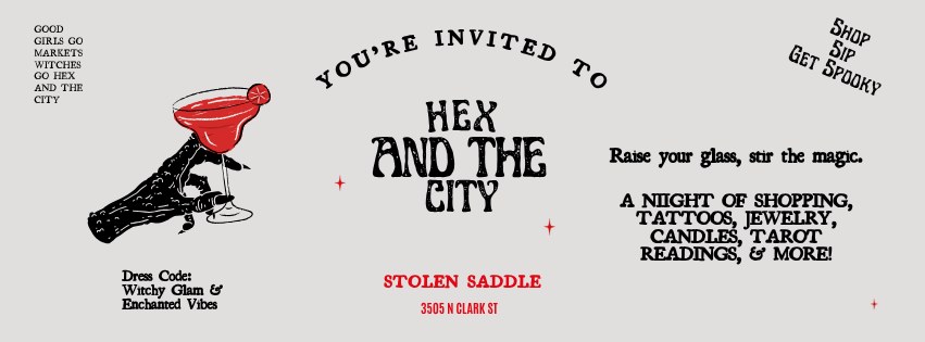 Hex and the City Witchy Market — Stolen Saddle, Chicago · Thu Oct 29 · 7–11pm · 21+