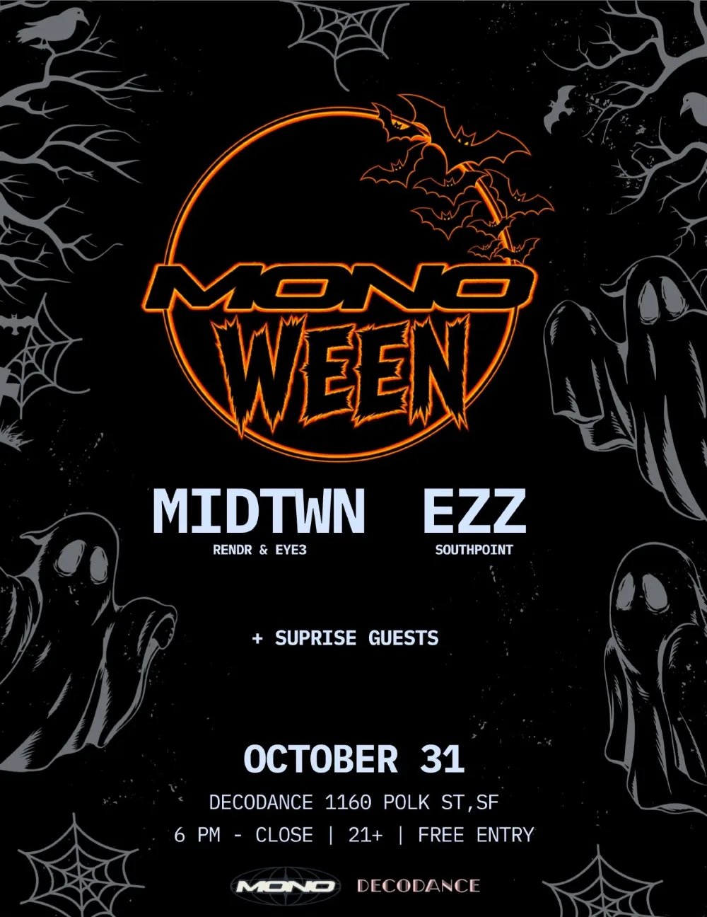 MONOWEEN: EZZ, MIDTWN — Decodance · Sat Oct 31