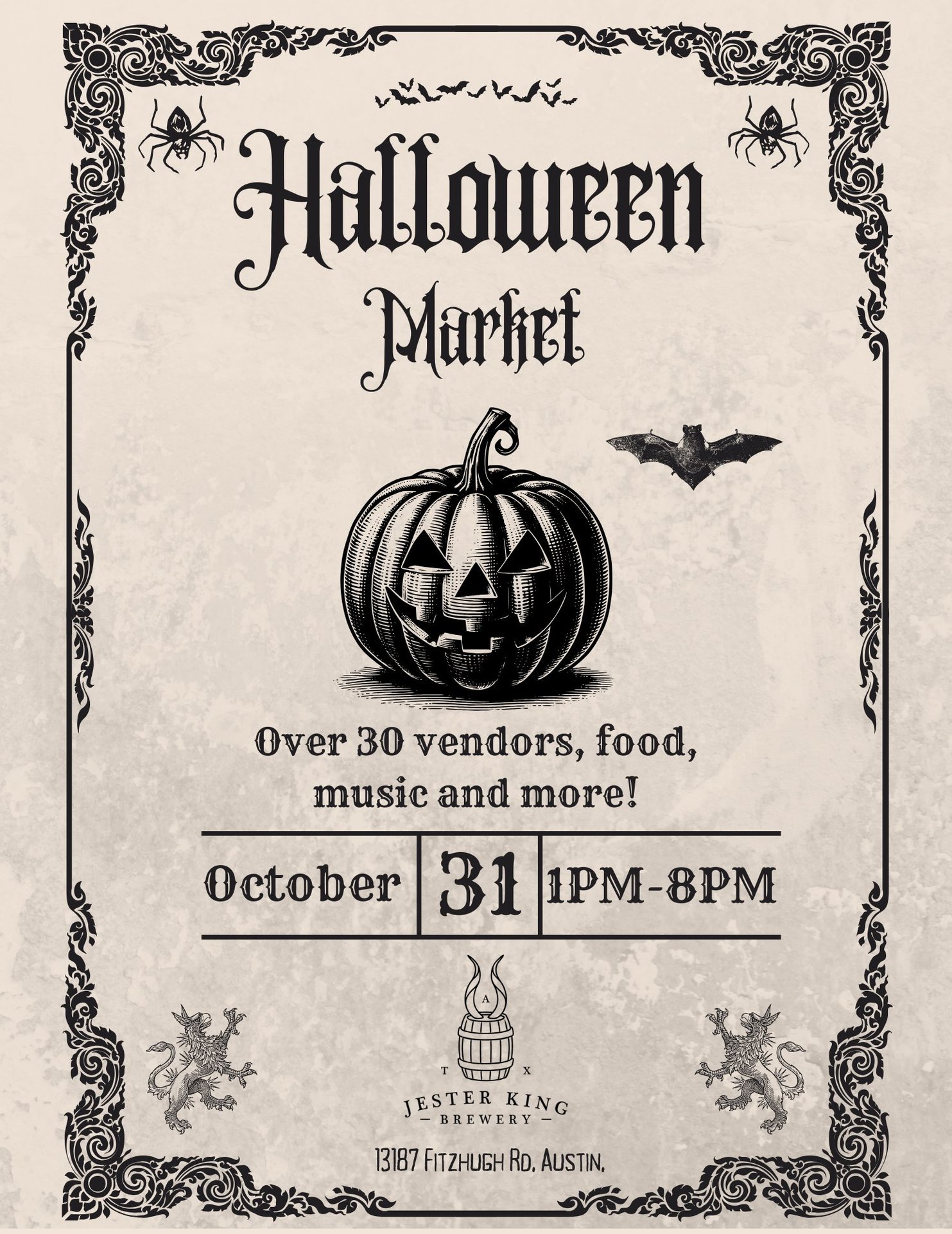 Halloween Fall Market — Jester King Brewery, Austin · Sat Oct 31 · 1–8pm · FREE