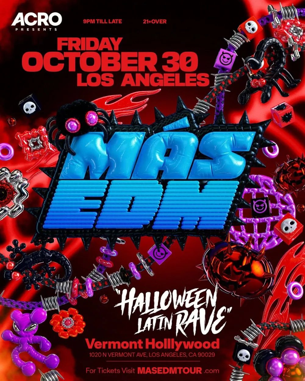 LATIN HALLOWEEN RAVE: ELLA, DJ Miriam, Cherry B, DJ WZRD — The Vermont Hollywood · Sat Oct 31