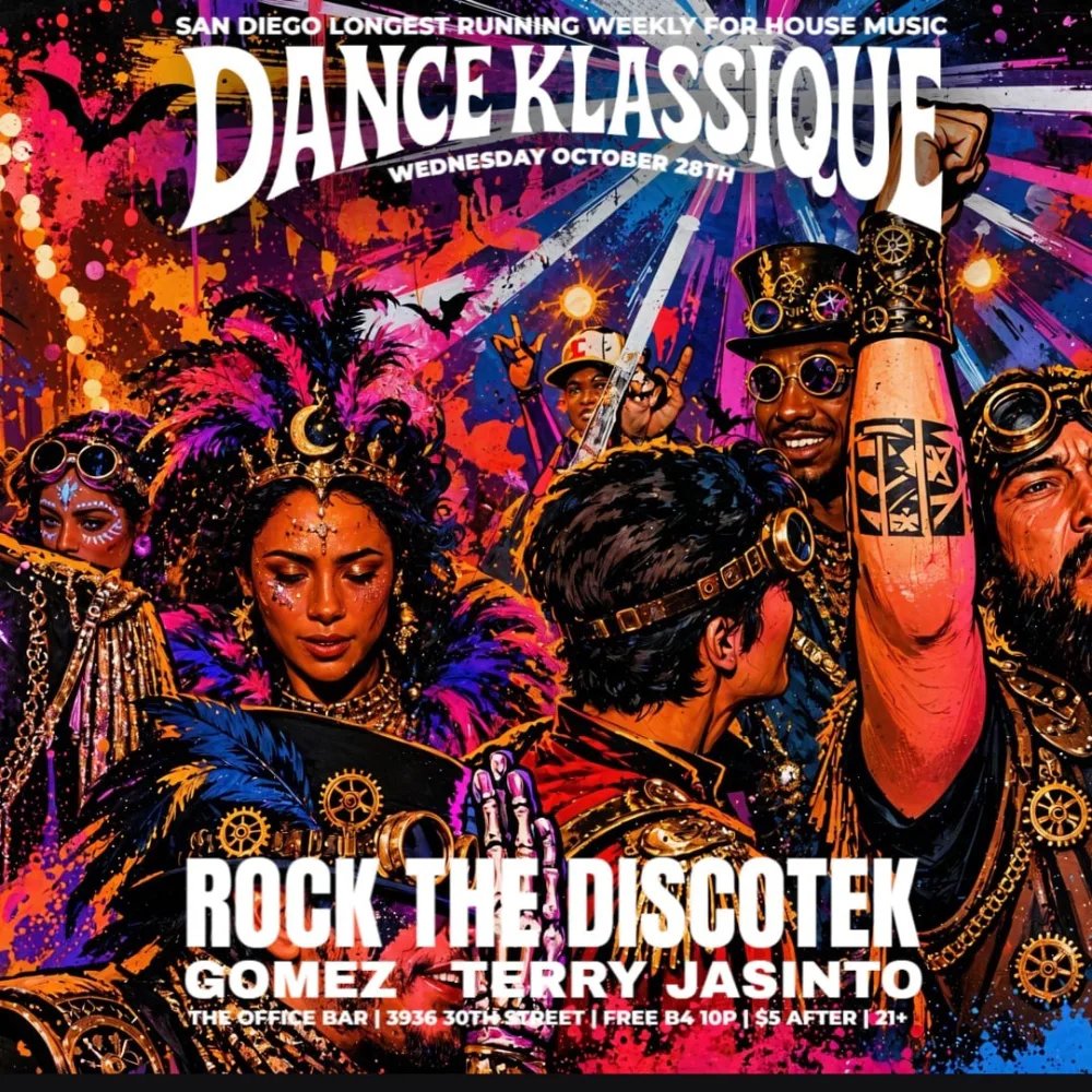Dance Klassique: Rock The Discotek, Terry Jasinto, Gomez — The Office Bar San Diego · Wed Oct 28