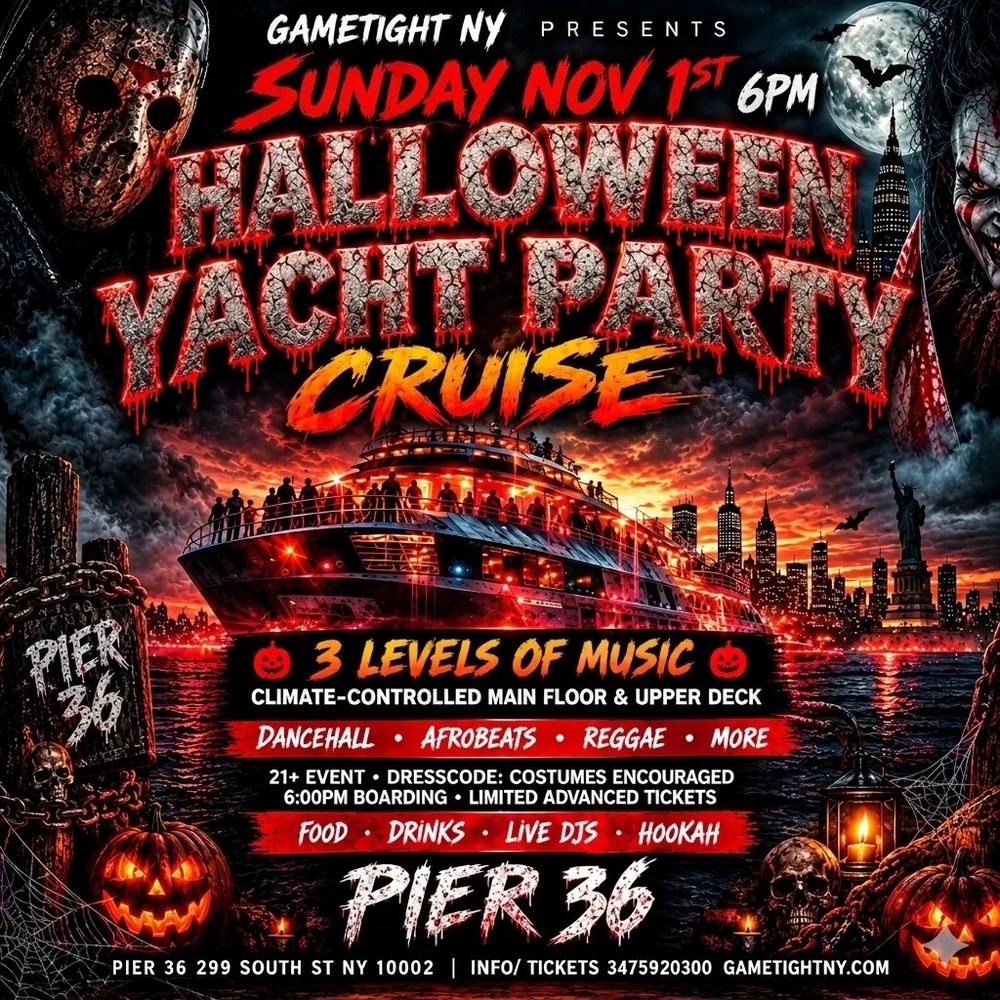 Halloween Yacht Cruise Party — Pier 36 · Sun Nov 1 · 6pm boarding
