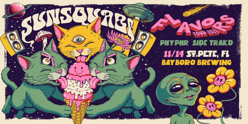 Sunsquabi, Phyphr, Side Trakd — Bayboro Brewing · Sat Nov 14