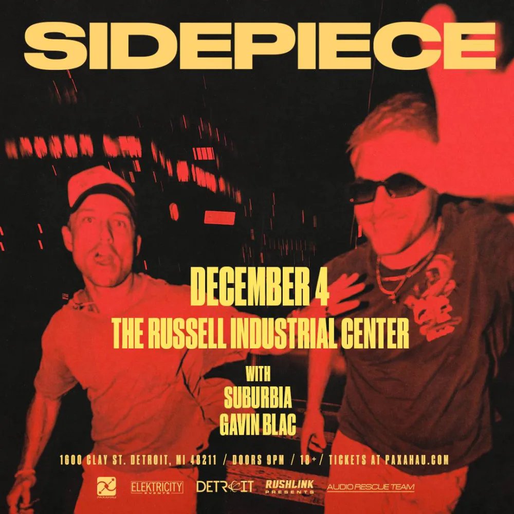 SIDEPIECE — Expo Hall at Russell Industrial Center · Fri Dec 4