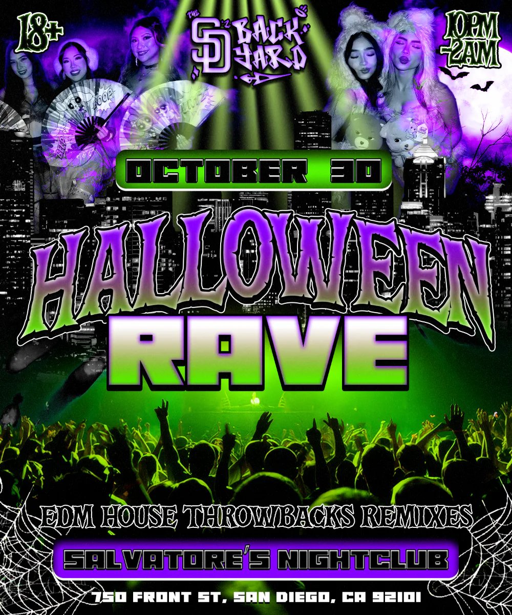 🎃 HALLOWEEN RAVE 🎃 — Salvatore's Nightclub · Fri Oct 30