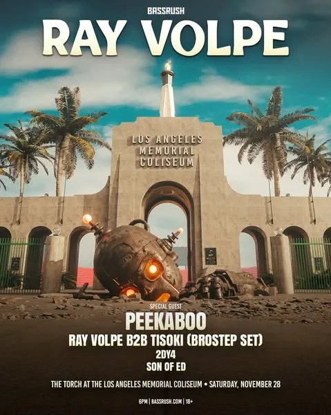 Ray Volpe, PEEKABOO, Tisoki, 2DY4, Son Of Ed — The Torch at Los Angeles Memorial Coliseum · Sat Nov 28