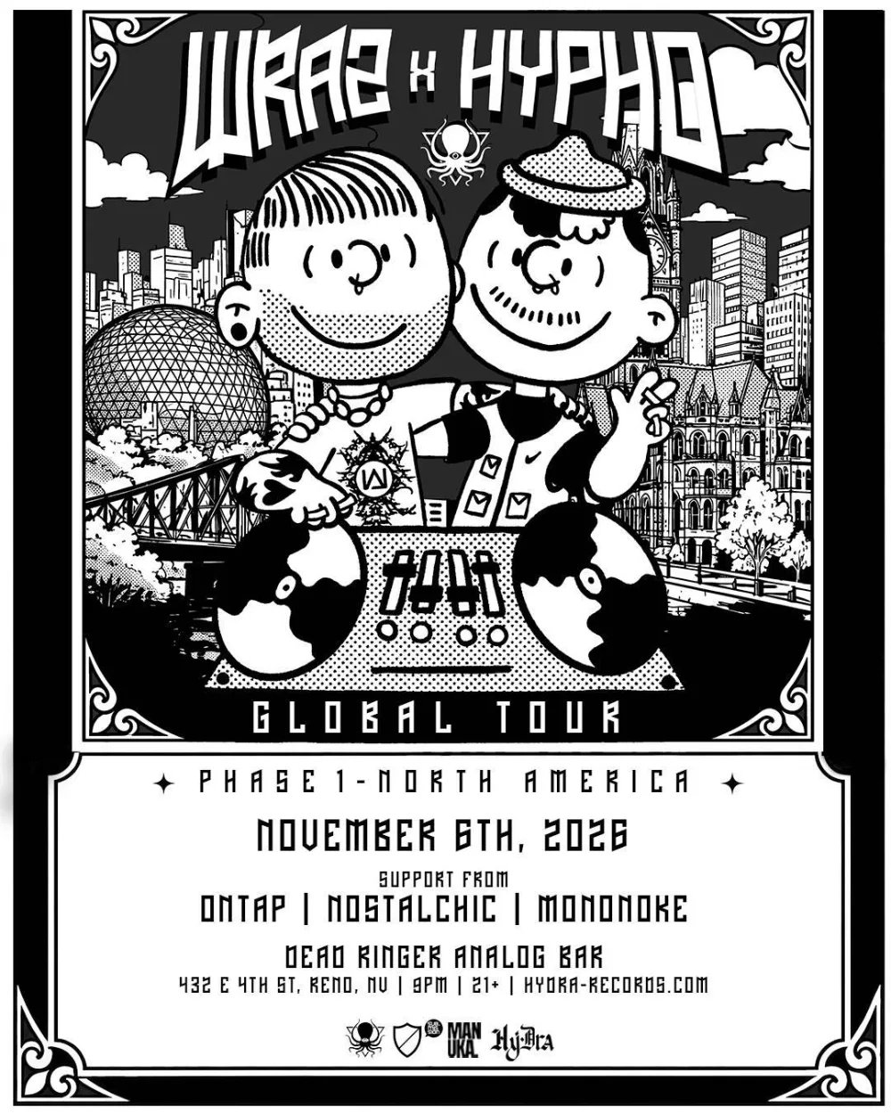 Wraz, Hypho, onTap, Nostalchic, Mononoke — Dead Ringer Analog Bar · Fri Nov 6