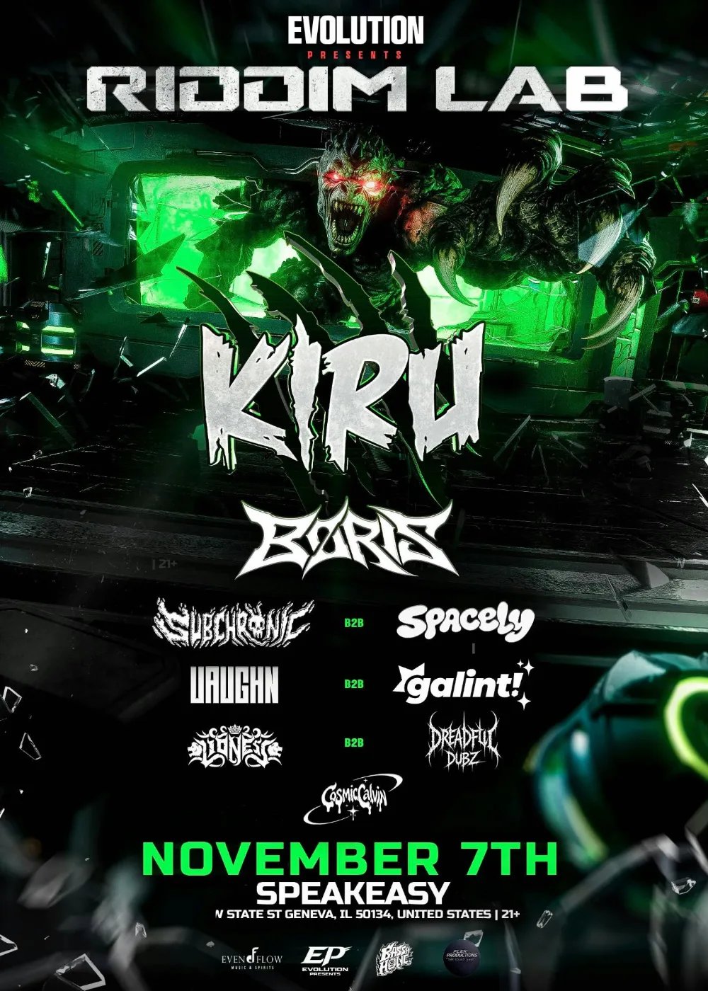RIDDIM LAB — EvenFlow Music & Spirits · Sat Nov 7