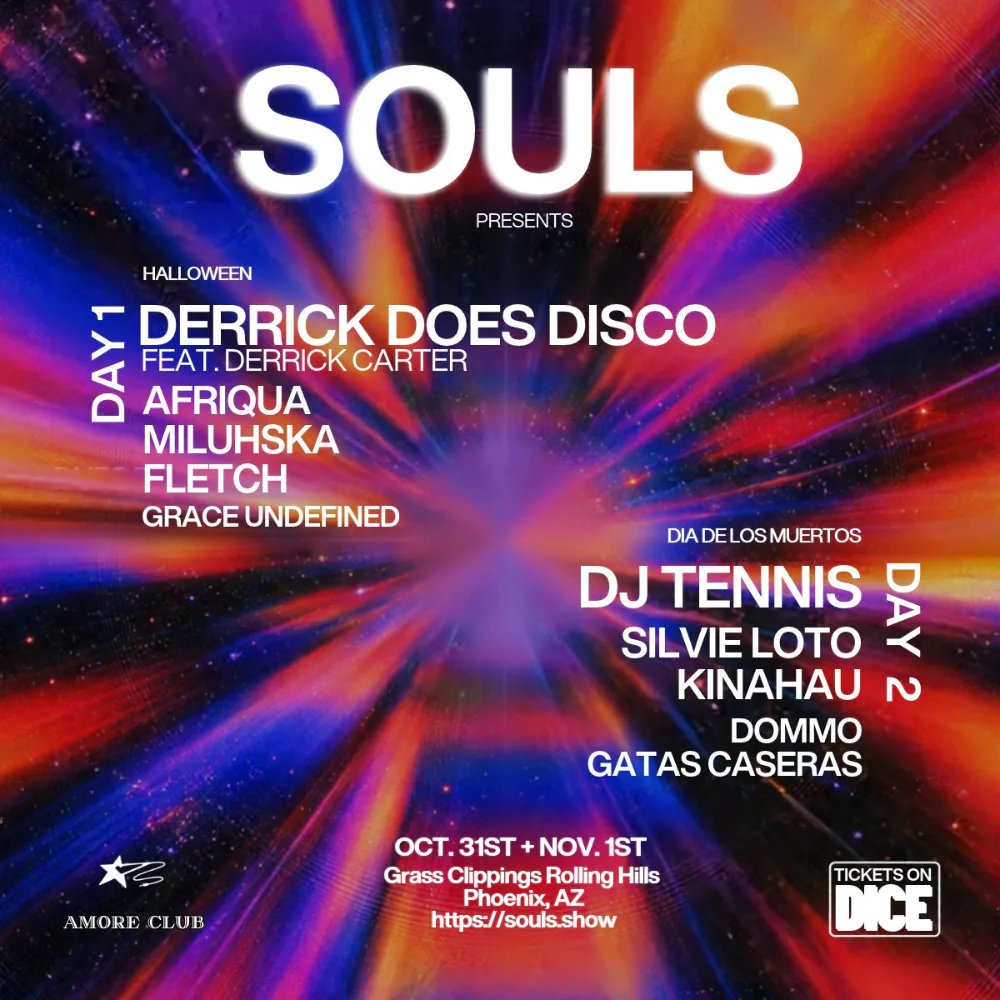 SOULS: Afriqua, Derrick Carter, Fletch, Silvie Loto, DJ Tennis, KinAhau + more — Grass Clippings Rolling Hills · Sat Oct