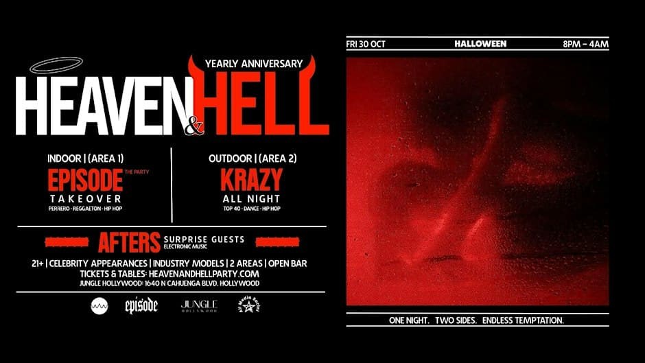 Heaven & Hell Halloween — Jungle Hollywood · Fri Oct 30