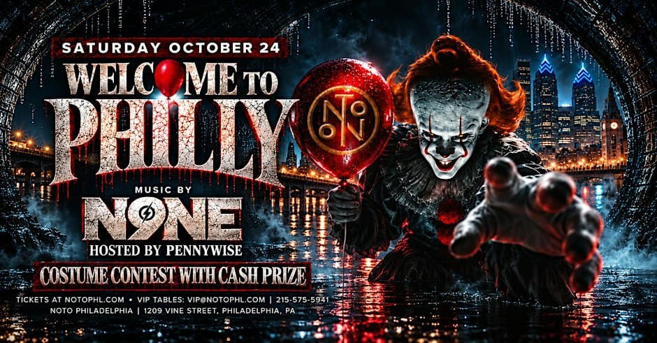 Welcome to Philly: Halloween Costume Party — NOTO · Sat Oct 24 · 10pm