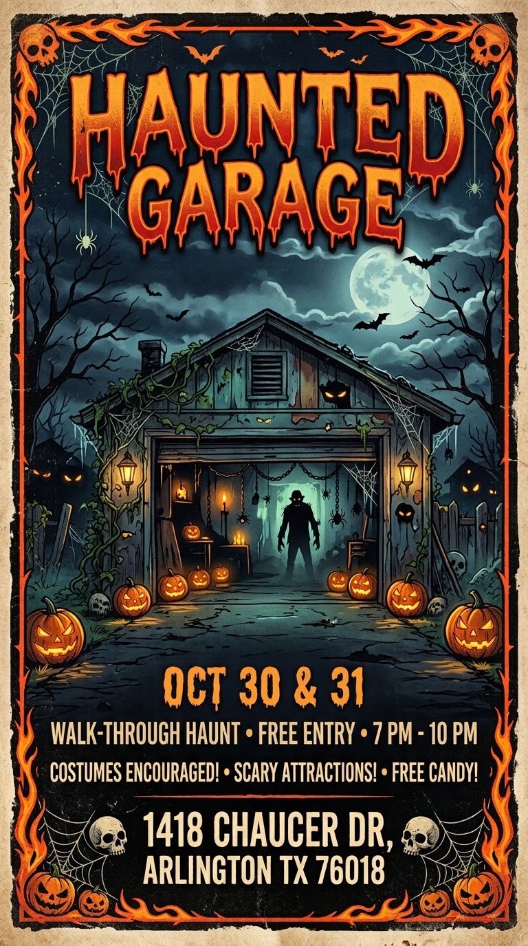 Haunted Garage And yard Display