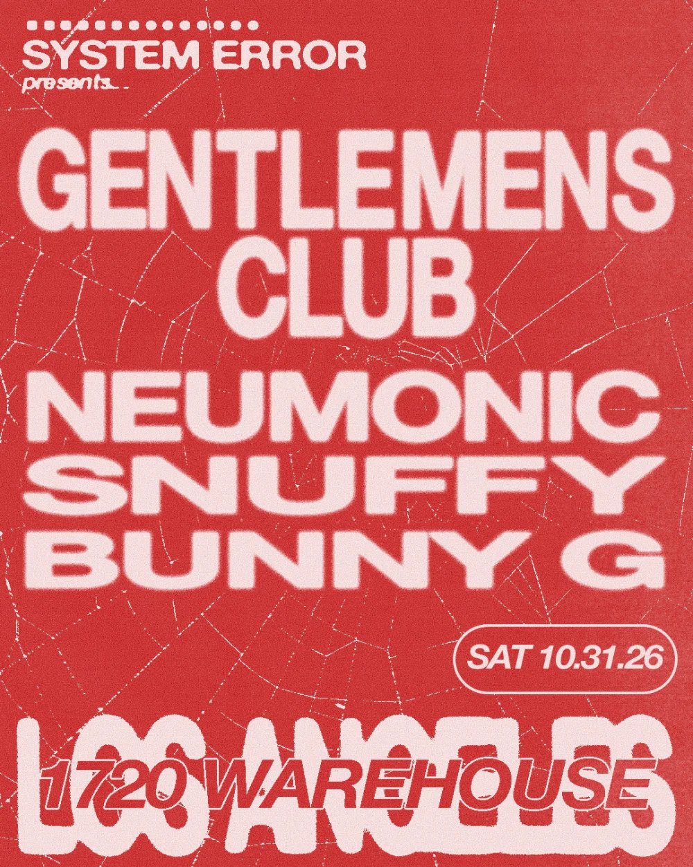 Gentlemens Club, Neumonic, Snuffy — 1720 · Sat Oct 31