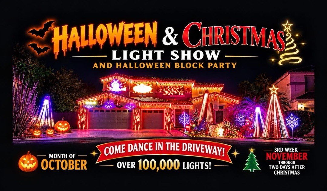 Halloween Block Party Light Show