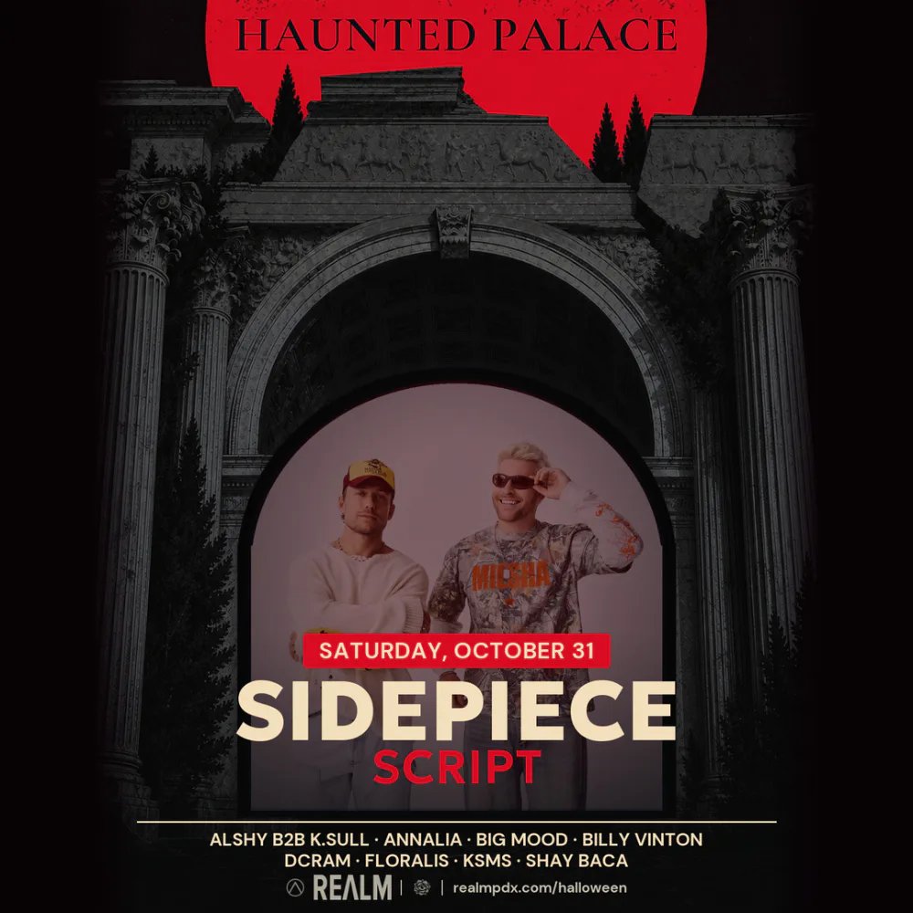 SIDEPIECE — REALM PDX · Sat Oct 31