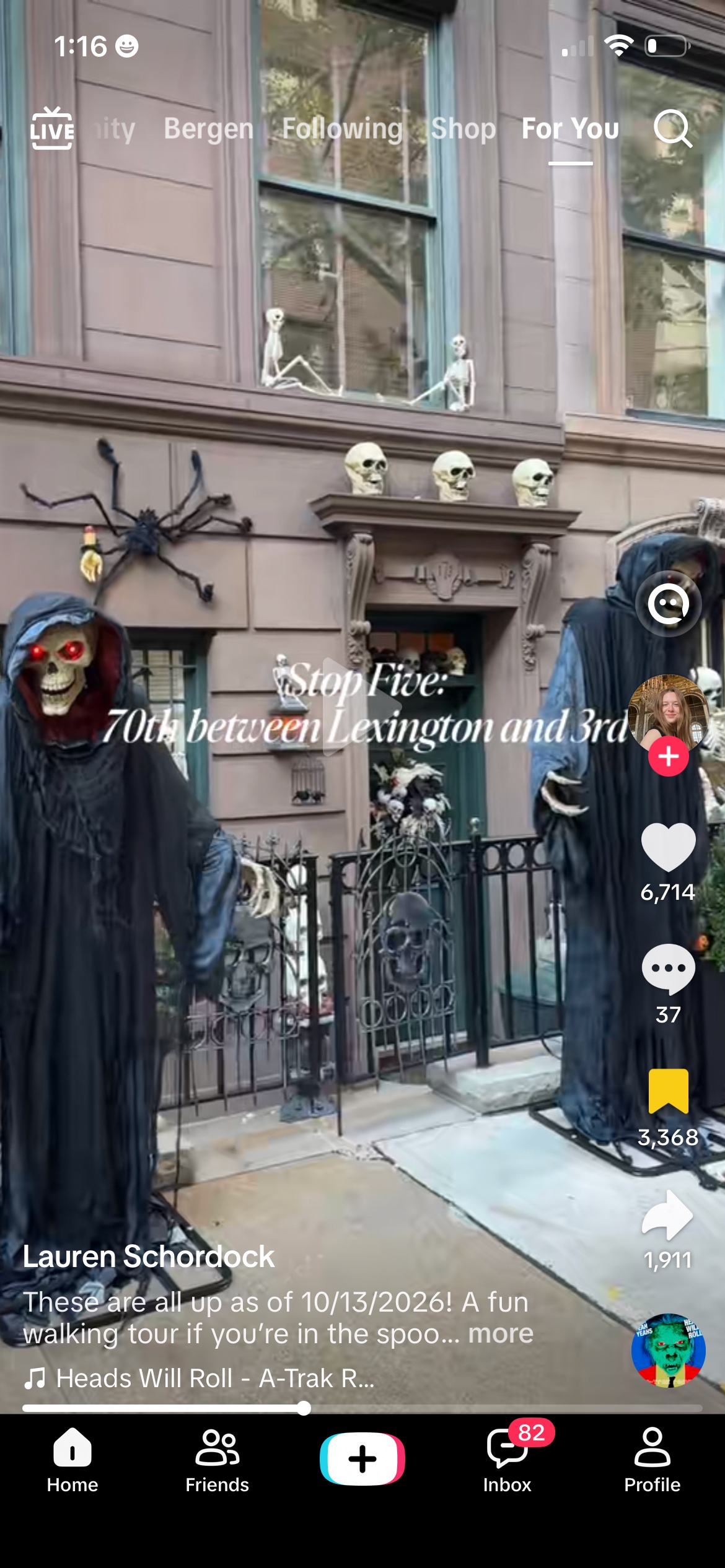 UES Halloween Tour Stop Five — E 70th St between Lexington and 3rd