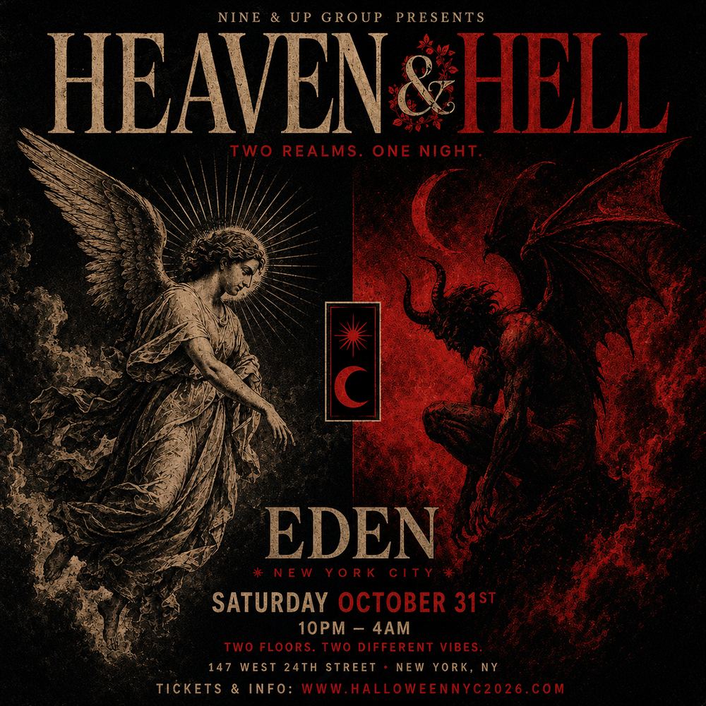 Heaven & Hell — Eden New York · Sat Oct 31 · 10pm–4am · 21+