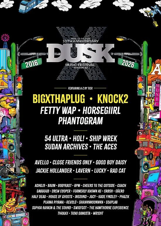DUSK Music Festival — Jácome Plaza · Fri Nov 13–14