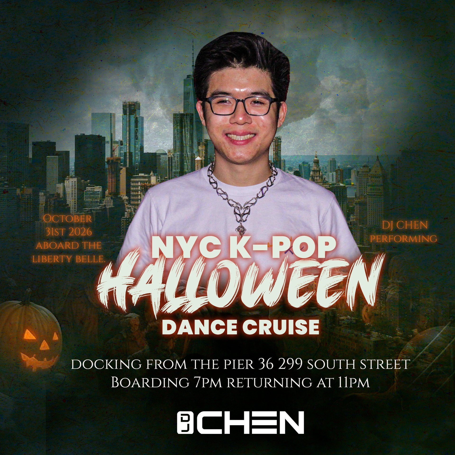 Halloween K-Pop Party Cruise — Liberty Belle, Pier 36 · Sat Oct 31 · Boarding 7pm · From $25 · 21+