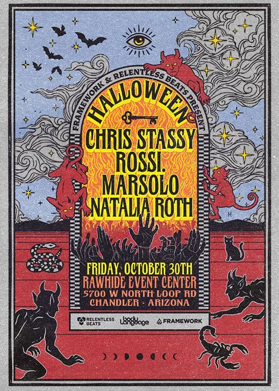 Relentless Beats & Framework Present - Halloween: Chris Stassy, Rossi., Marsolo + more — Rawhide Event Center · Fri Oct
