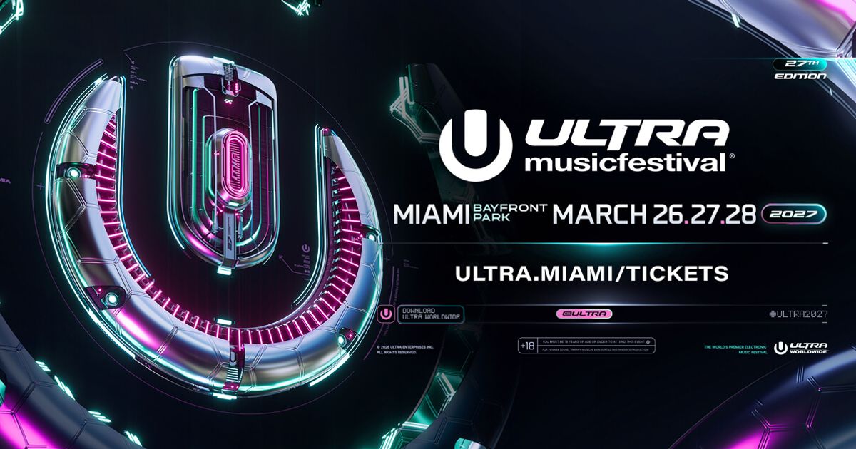 Ultra Music Festival 2027 — Bayfront Park · Mar 26-28, 2027