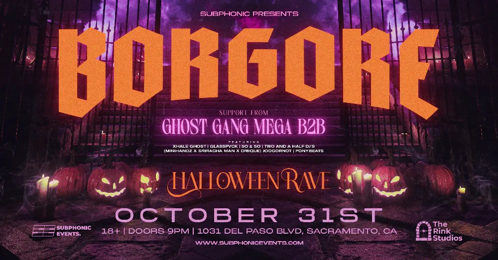House of Horrors Halloween: Borgore — The Rink Studios · Sat Oct 31